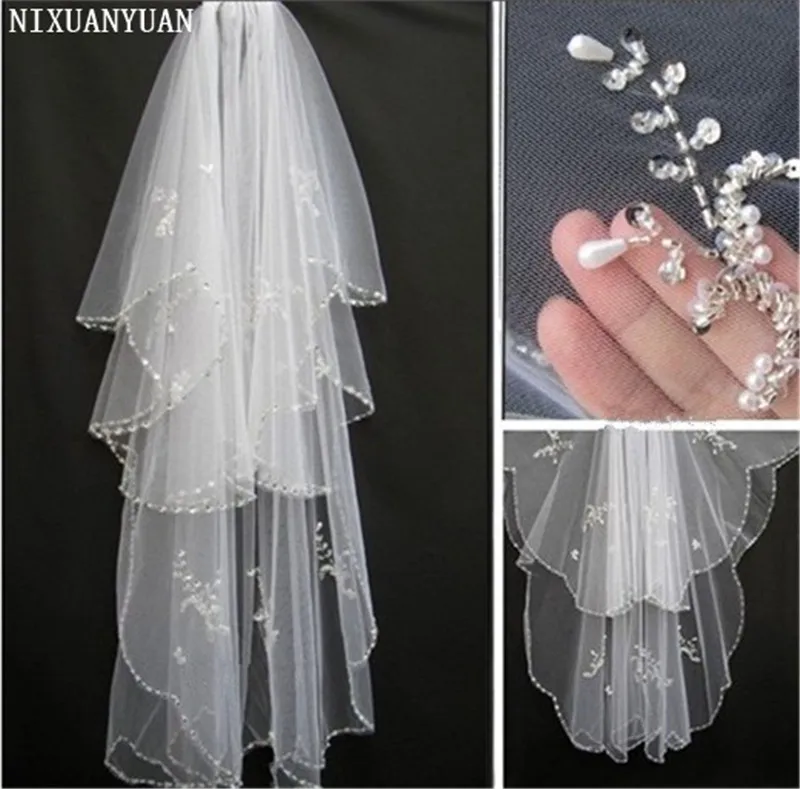 Crystal Beaded Wedding Veil 2025 NIXUANYUAN