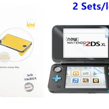 Для нового 2DS XL LL Защитная пленка для нового 2 DSXL/LL консоли HD прозрачный против царапин сверху+ снизу ЖК-экран протектор 2 компл./лот