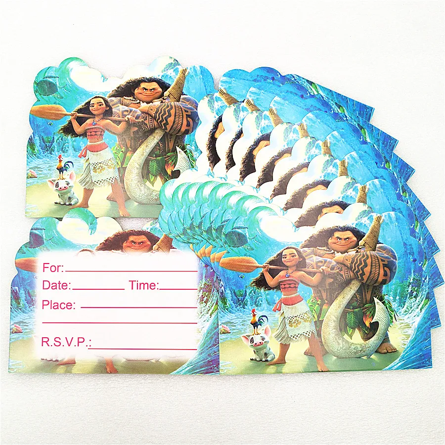 moana baby shower invitation