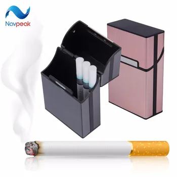 

10pcs/lot Light Aluminum Cigarette Cigar Case Hardcover Pocket Box Container Storage Holder