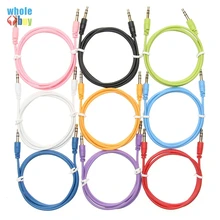 300pcs lot Aux Cable Male To Male Audio Cable Colorful Car Audio 3 5mm Jack Plug AUX Cable for Headphone MP3 Samsung Iphone