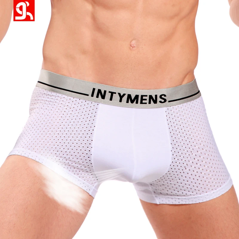 Cueca мужские трусы Для мужчин нижнее бельё для девочек сетка быстрый сухой