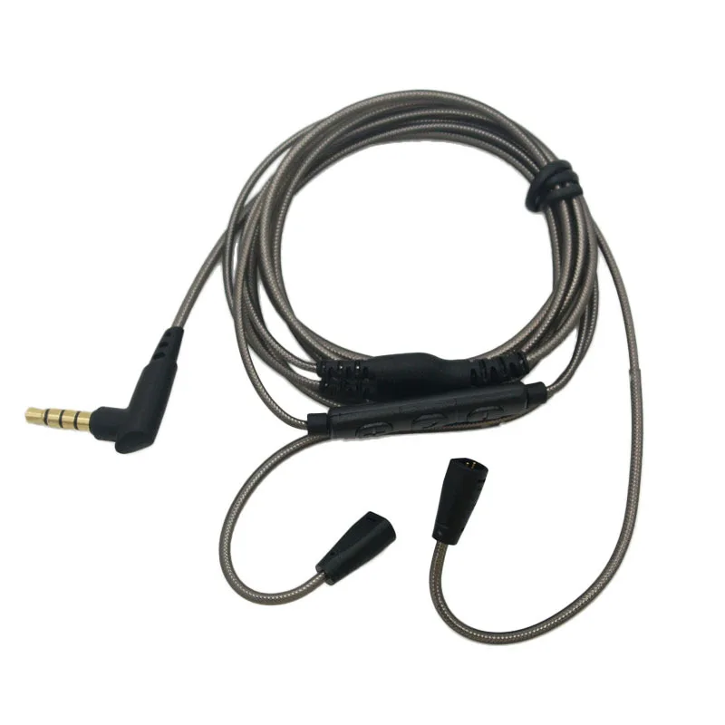 

High Quality Earphone Upgrade Cable for SENNHEISER IE80 IE8 IE8I with ribbon tuning three button headset replacement line