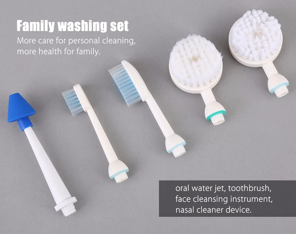 Family Washing Sets Dental Water Floss Oral Irrigator SPA Toothbrush Water Jet Face Cleansing Instrument Nasal Cleaner Flosser 10