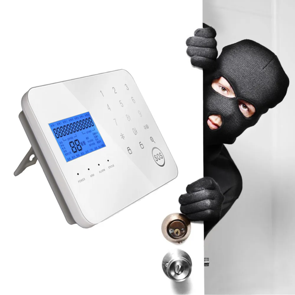 

Wireless Security System GSM Alarm System LED Touch Magnetic Window Sensor + Motion Detector For Touch PSTN/ GSM Dual Network