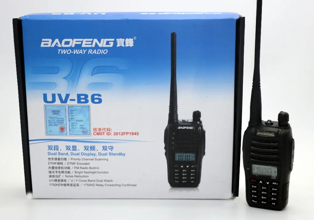 

BaoFeng UV-B6 Walkie Talkie UHF VHF Dual Band UVB6 CB Radio 99CH VOX Flashlight FM Transceiver for Hunting Radio UV-B5 Upversion