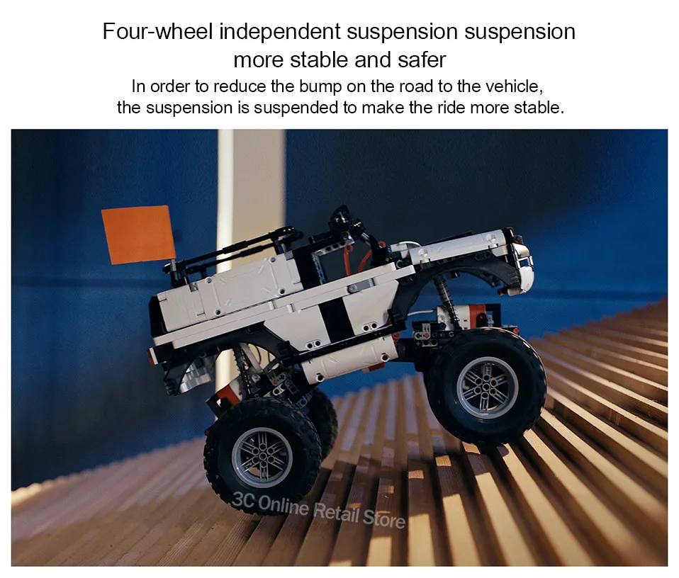 Original Xiaomi Intelligent Four-wheel Drive Off-road Vehicle Building Blocks 3D Drawings DIY Graphic Programming Building Kits (5)