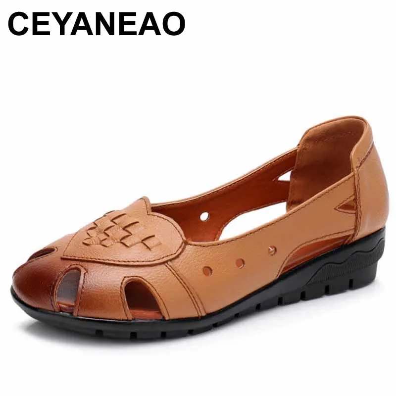 CEYANEAO2019summer сандалии женский ручной работы натуральная кожа ...