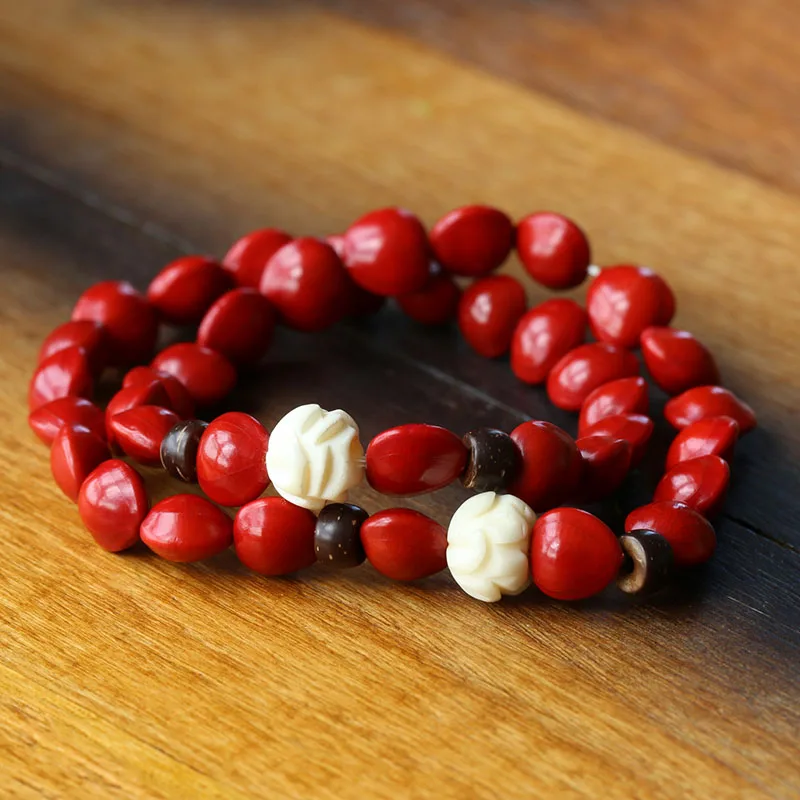 Natrual-Wood-Jequirity-Bean-With-Lucky-Lotus-Bodhi-Seed-Two-Row-Amulet-Bracelet-Prayer-Healing-Jewelry-For-Love-Couples-Reikinn-BSM011(3)