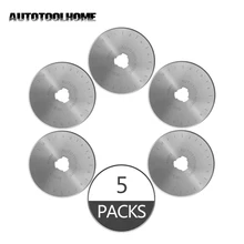 AUTOTOOLHOME 5 шт. 45 60 28 мм роторные ножи Лоскутная Ткань Кожа ремесло стали круговые лезвия шитье квилтинг для Olfa