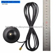 Горячая Распродажа GSM gps wifi Беспроводная антенна магнитная база удлинительная антенна с 3 м 5 м кабелем RP SMA Штекерный разъем 1 шт