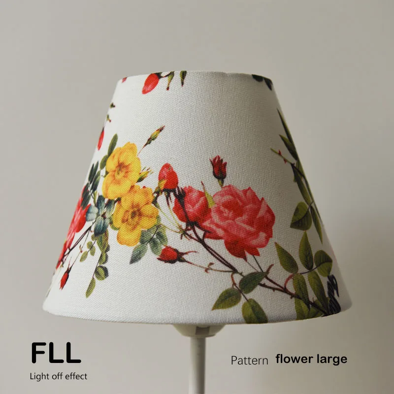 Абажур для настольного абстрактного цветочного узора, текстильная ткань, модный декоративный абажур E27/E26, абажур для настольной лампы, подвесной светильник