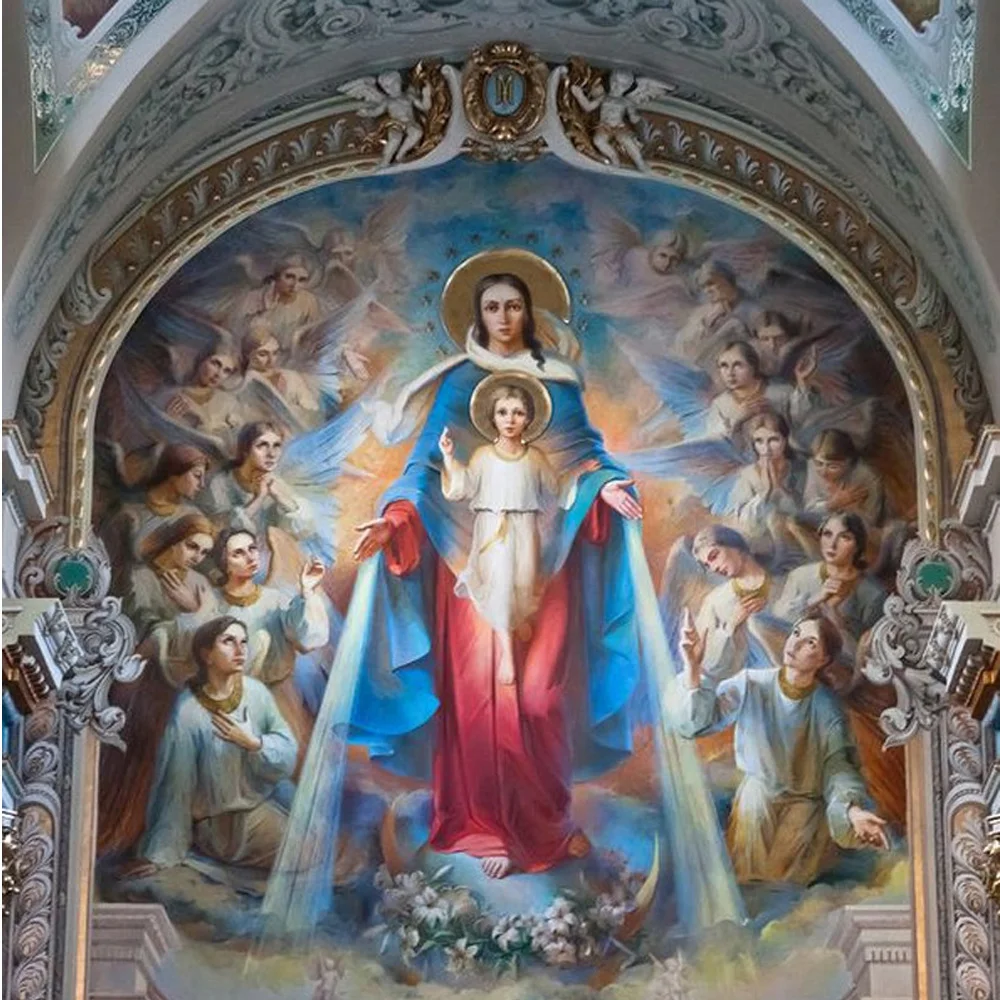 Икона благодать. Католическая икона Вознесения Богородицы. Пресвятая Богородица икона католики.