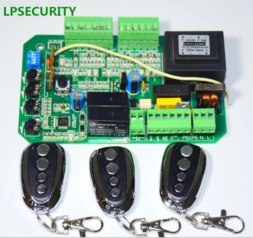 Пульты дистанционного управления LPSECURITY Открыватель раздвижных ворот печатная