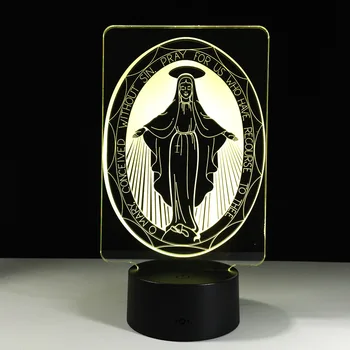 

Thanksgiving Gifts Santa Maria 3D Night Light Touch 7 Color LED night Light USB Table Lamp
