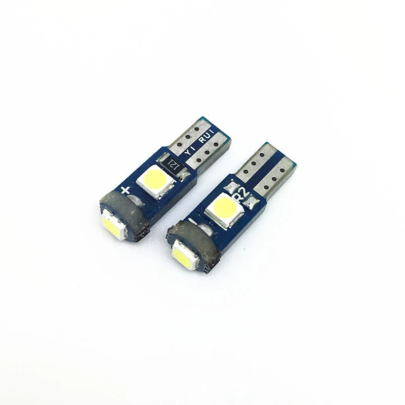 10 шт. T5 W1.2W 27 74 86 206 3SMD 3030 светодиодный интерьер автомобиля светильник Авто клиновидные боковые светильник T5 светодиодный приборной панели датчик прибора лампы противотуманных фар