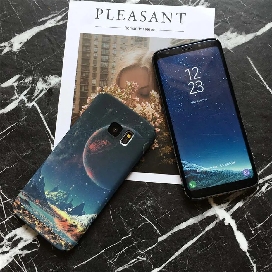 YAMIZOO Luminous Case For Samsung Galaxy s7 s8 s9 Plus PC Case Moon On s8 Back Cover For Samsung s7 Edge Note 8 Phone Cases Hard (13)