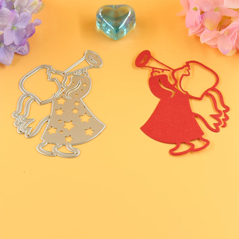 

YLCD069 Trumpet Girl Metal Cutting Dies Scrapbooking Stencils DIY Cards Album Decoration Embossing Folder Die Cutter Template