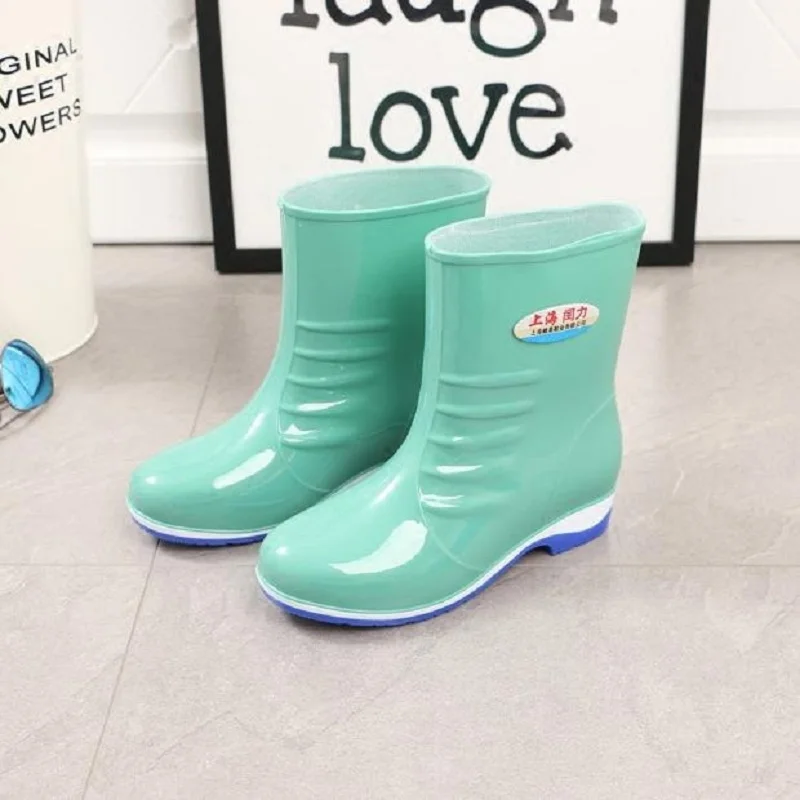 Bleu Court dérapage Femmes L'eau Manches Nouveau D'eau Bottes Adulte 2018 rouge Printemps vert Chaussures Ms Anti De Tube En Caoutchouc kaki Pluie Automne pH7qOg7P