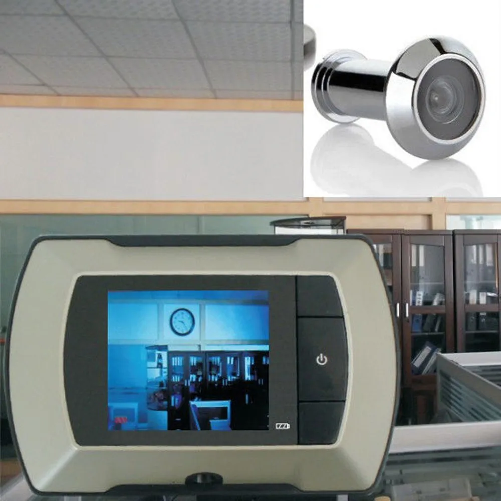 Высокое разрешение 2,4 дюймов ЖК-монитор дверной глазок с открытым отверстием беспроводной дверной зритель внутренний монитор видео камера DIY