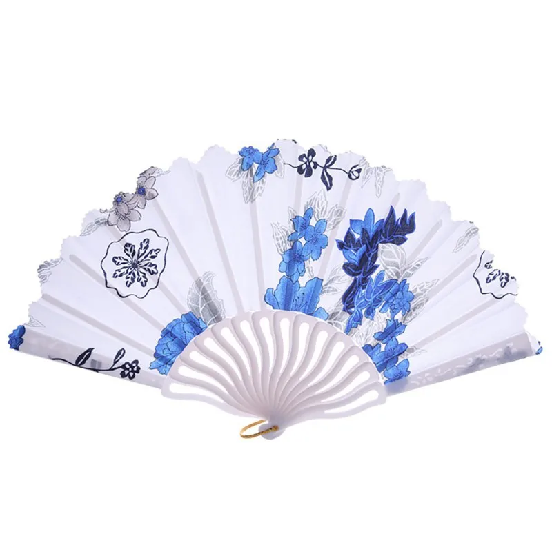 Китайский/японский стиль Цветочный декоративный Складной вентилятор атласная ткань ручной вентилятор танцевальный реквизит украшения дома стены - Цвет: A3