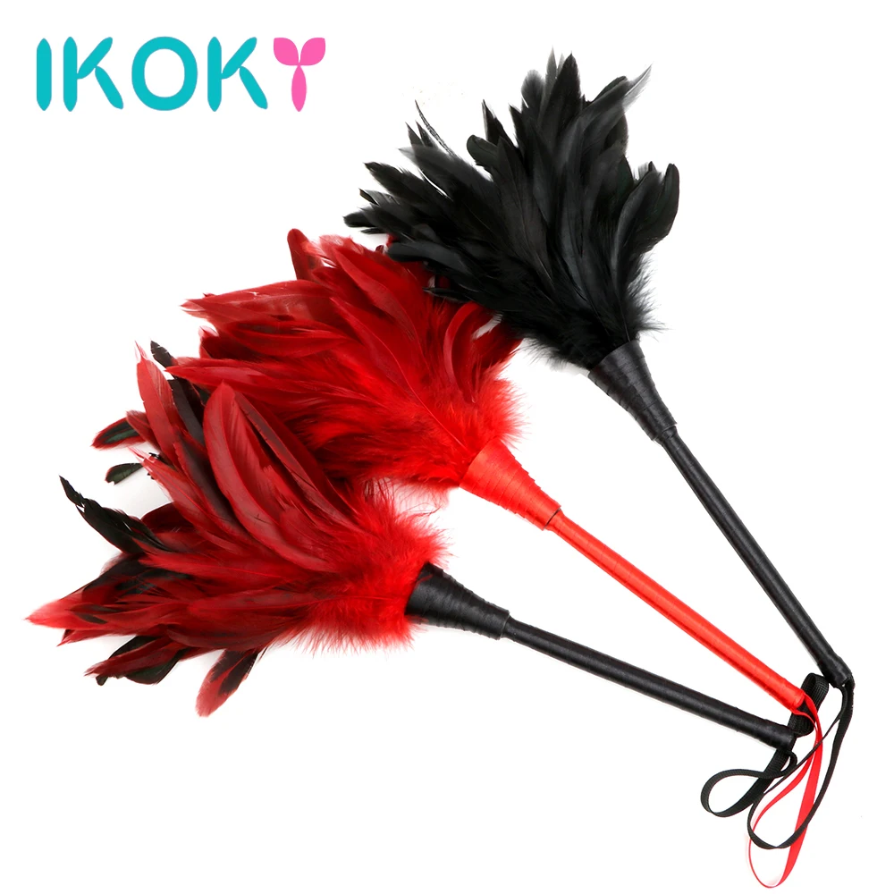 

IKOKY Feather Sex Whip Clitoris Tick Massage Slave Role Play Flirting Spanking Bondage Adult Game Sex Toy for Couples Sex Shop