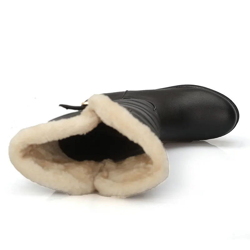 Г., женские модные зимние сапоги до колена женская обувь на среднем каблуке 5 см, сохраняющая тепло, зимняя повседневная обувь для вечеринок