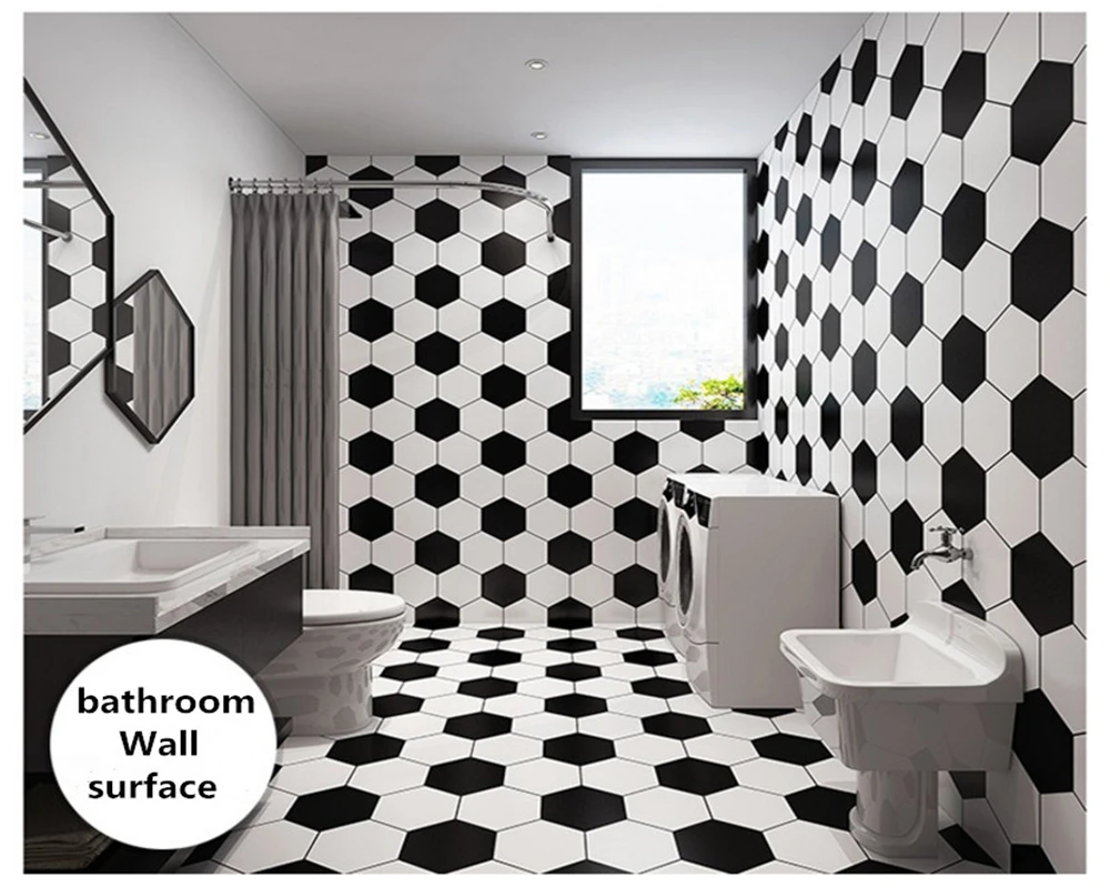 adhesive who stickers born between waterproof non slip floor balcony stuck kitchen bathroom toilet more wear resisting wallpaper beibehang Nordic self-adhesive wallpaper suitable for kitchen bedroom living room non-slip wear-resistant tile wallpaper behang