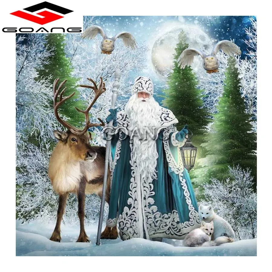 GOANG 5D Needlework Santa Claus Pigeon Diy Diamond Painting Cross Stitch Kits Full Embroidery Beads Crafts Wall Sticker | Дом и сад