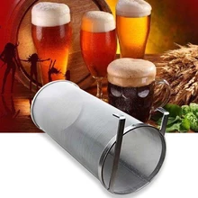 Filtro de malla de acero inoxidable para elaboración de cerveza, colador de malla de estilo hip Hop, con gancho, 4 tamaños