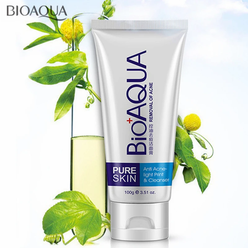 

BIOAQUA Acne Treatment Facial Cleanser Face Washing Products Blackhead Remove Oil-control Deep Cleansing Foam Shrink Pores 100g