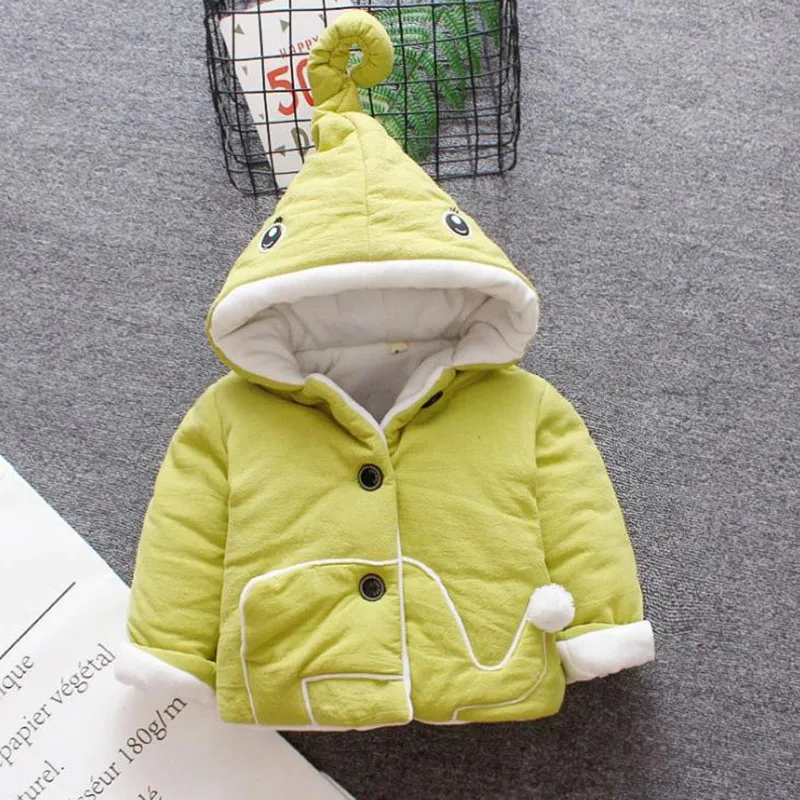 Зимнее пальто для новорожденных; детская куртка с капюшоном; хлопковое зимнее пальто для новорожденных девочек; Верхняя одежда для детей 9-24 месяцев