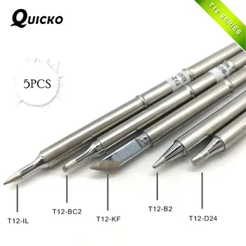 

QUICKO T12-KF T12-B2 T12-BC2 T12-D24 IL Electronic Soldering Iron Tips Solder Iron 220v Welding Tip For Soldering Repair Station