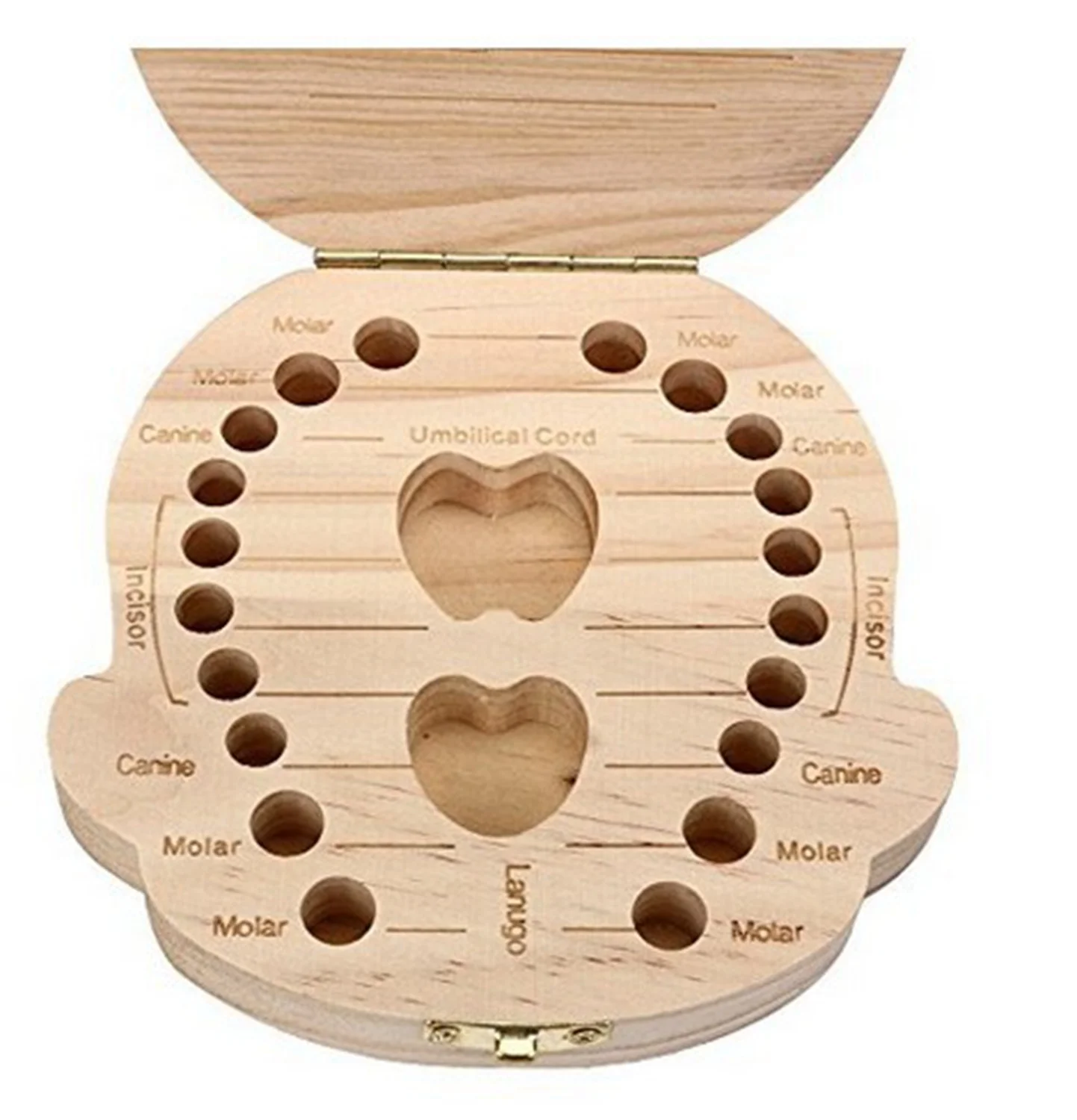 Детский зуб Коробка органайзер для ребенка сохранить зубы молока деревянный ящик для хранения