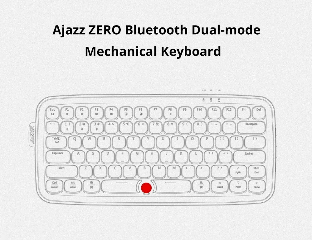 Ajazz ZERO Bluetooth Dual-mode Mechanical Keyboard 79-key RGB light Gaming Keyboard Support WindowsMac (2)