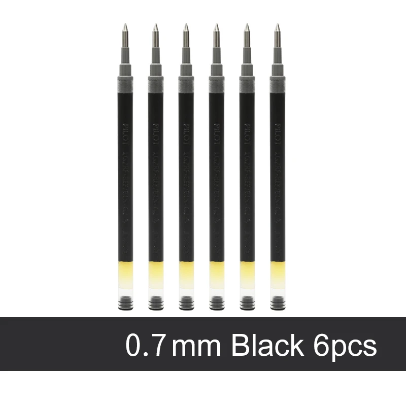Японские канцелярские принадлежности PILOT 0,5 мм 0,7 мм гелевая ручка для G2 ручка-знак Студенческая ручка гладкие гелевые чернила офисные принадлежности BLS-G2-5 - Цвет: 07 Black 6pcs