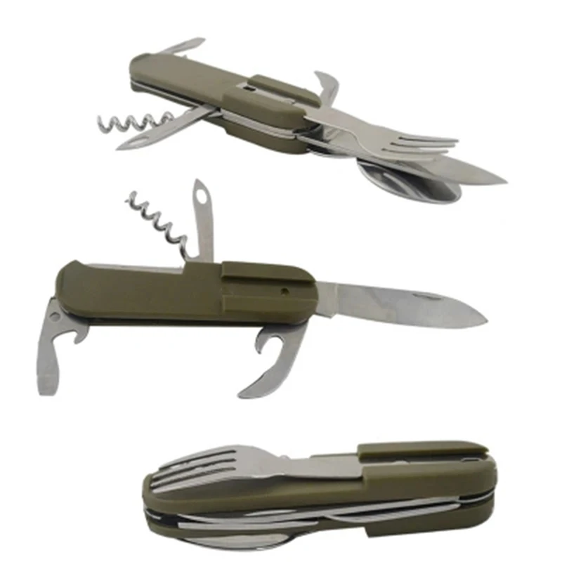 

Tri-polar Multi Tool Camping Outdoor Multifunctional Camping Tableware Camping Equipment Hiking Supervivencia Kamp Malzemeleri