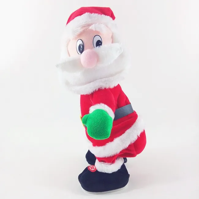 

Best gift kid New Year Christmas Days 35CM Cute Dancing and Singing christmas Doll toys for children kids brinquedo toys Figures