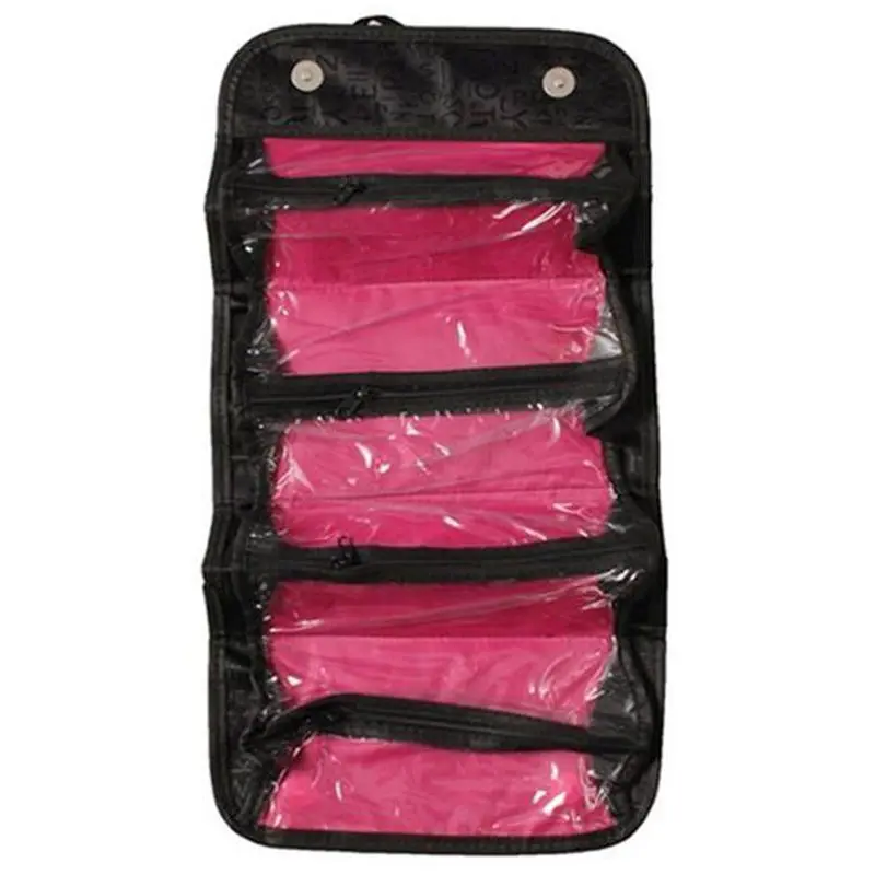 

ABDB Black Portable Foldable Toiletry Bag Bellows Storage Makeup Travel