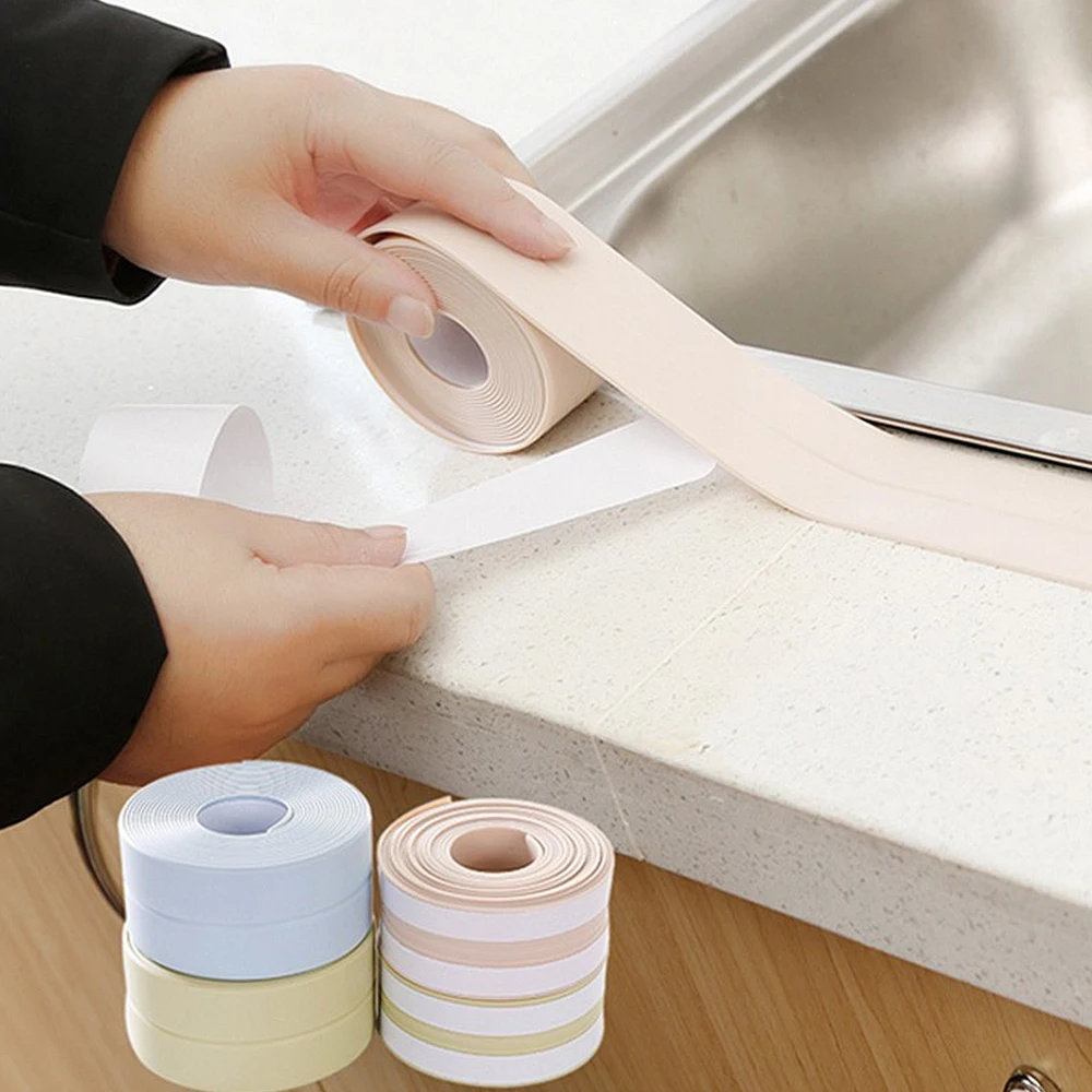 PVC Kitchen 3M Tape Waterproof Mildew Sink Gap Corner Tape Bathroom
