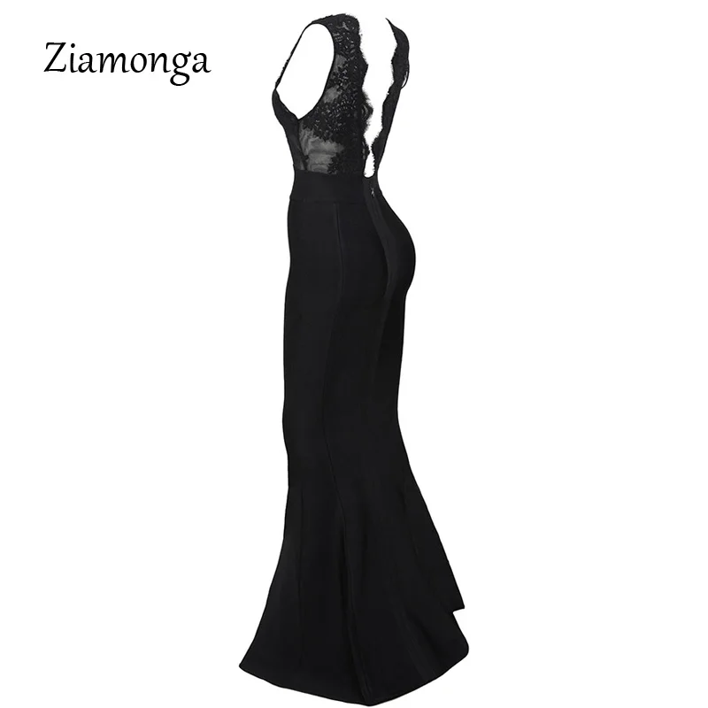 Ziamonga, элегантное женское платье для вечеринки, с разрезом, сексуальное, с открытыми плечами, с высоким разрезом, бодикон, макси платье, черное, белое, вечернее, для девушек, длинное платье