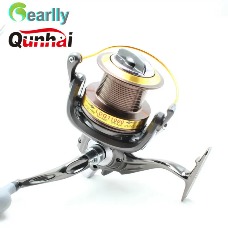 Gearlly новый бренд Qunhai Спиннинг рыболовная Катушка 13BB LDG8000-11000 4 6: 1 6BB большая игра