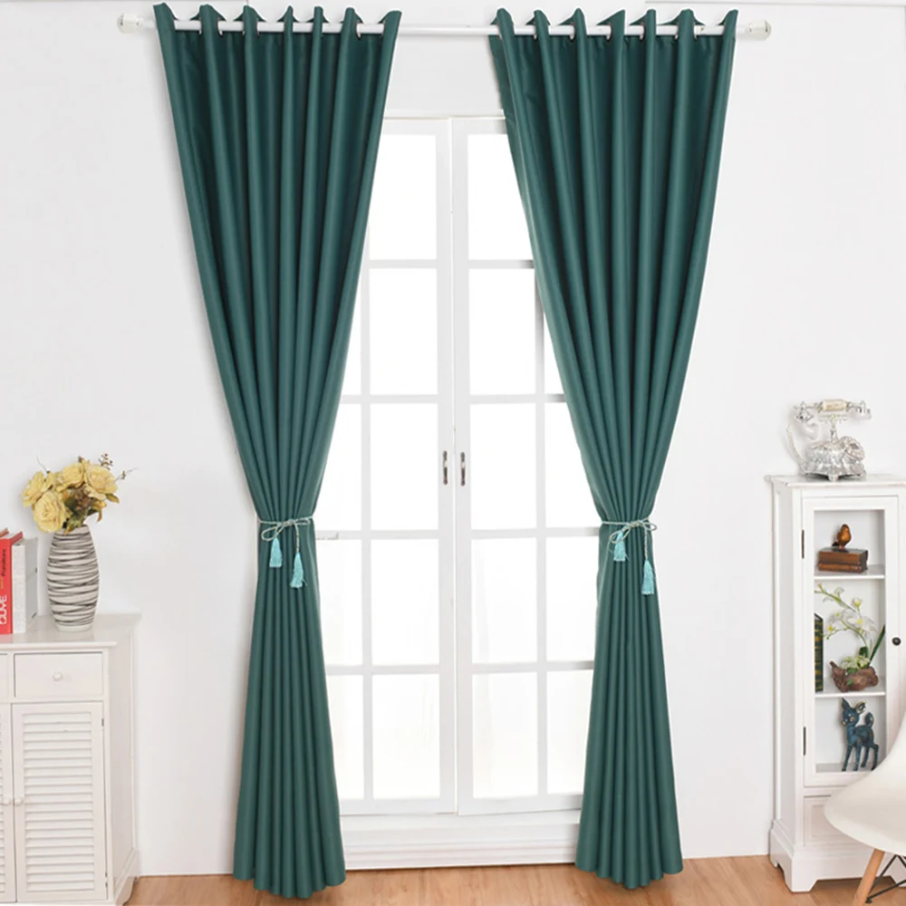 

9 Color Modern Thermal Insulating Curtains Blackout Curtains Pleated Window Shades Blind For Bedroom Living Room Window