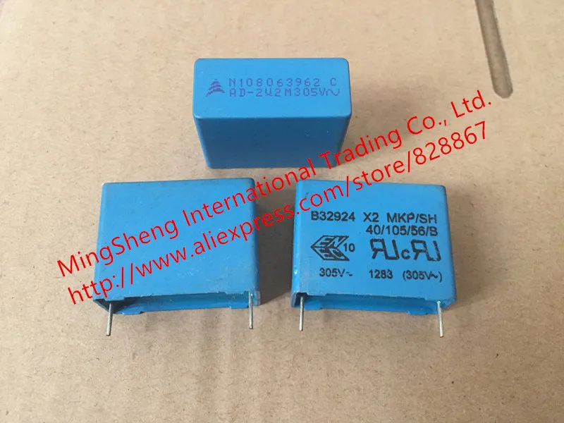 Обеспечения качества B32924 2 мкФ/305V 305VAC MKP X2 P = 28 мм пленочный конденсатор