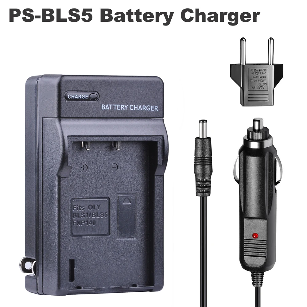 

PS BLS-5 PS-BLS5 BLS5 Car Charger + EU Adapter For OLYMPUS E450 E600 E620 EP1 EP2 EP3 EPL1 EPL2 EPL3 EPM2 EPL5 EPL6 Camera