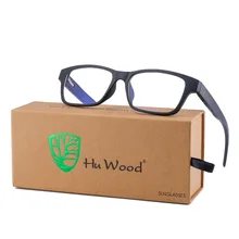 HU дерево натуральный бамбук простое стекло для мужчин Зебра Дерево прозрачные прямоугольные линзы вождения анти излучения защитное стекло es GR6002