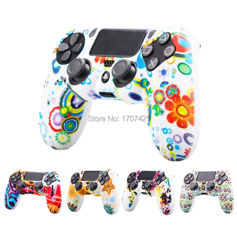 

50 Pcs For Dualshock 4 PS4 Slim Pro Controller Studded Skin Premium Protective Anti-slip Soft Silicone Grip Case Cover