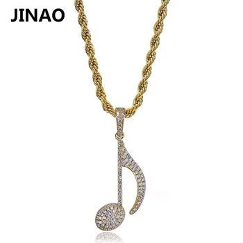

Hip Hop Jewelry Delicate Musical Note Pendant Necklace for Men Women Music Note Symbol Chain Necklaces & Pendants for Gift