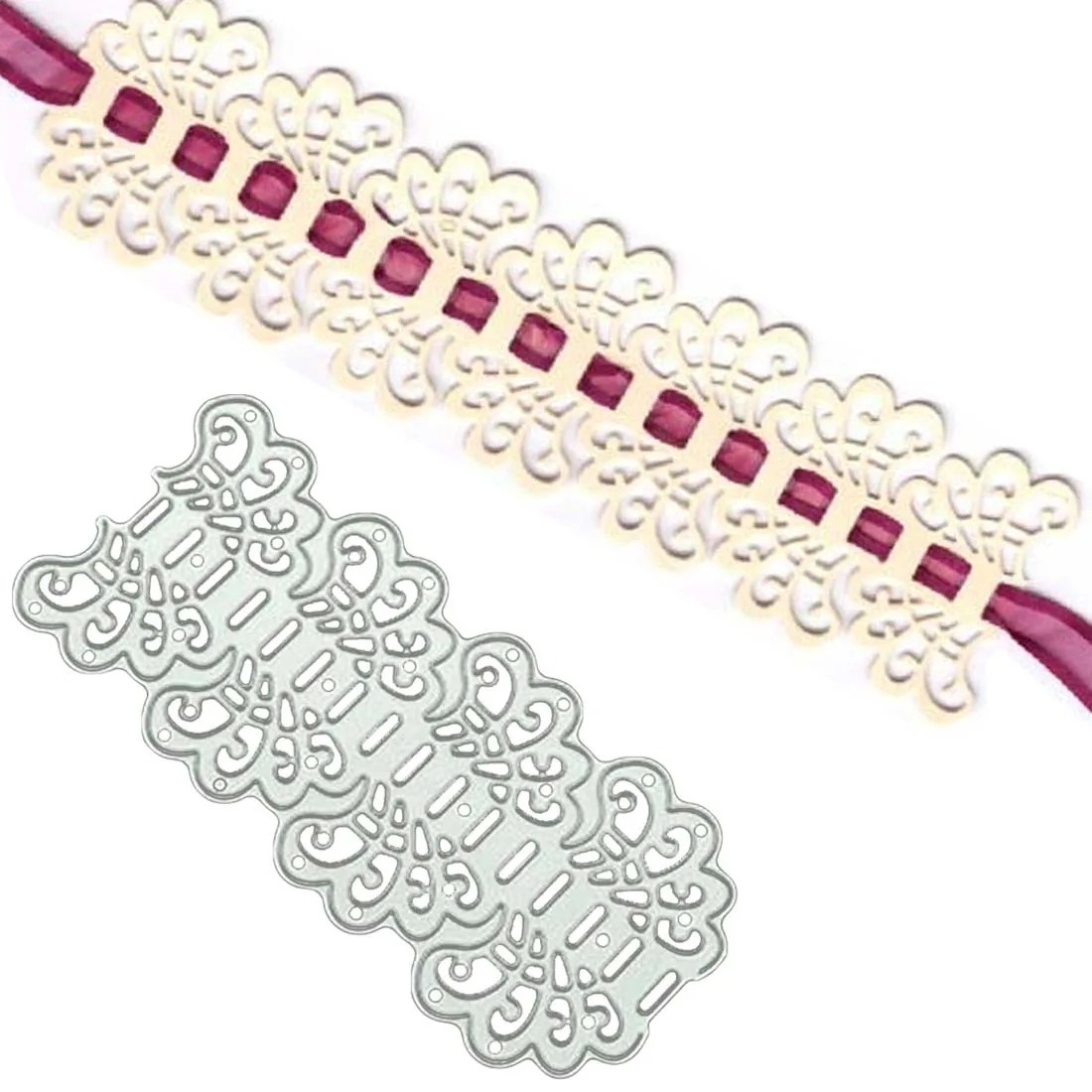 

Lace Embrossing Border Edge Metal Cutting Dies Embossing Scrapbooking Paper Card album Decorative Making DIY Card