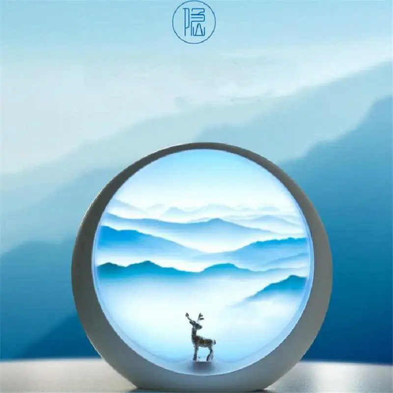 

CLAITE Moonlight Scenery Ambient Light Gift Customized USB Charging Bedside Moon Light Anniversary Mid-Autumn Festival Gift DC5V